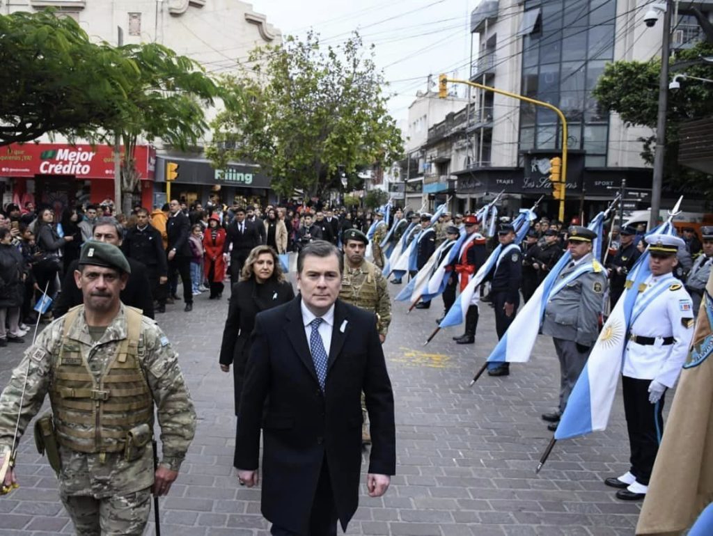 En Plaza Libertad, Zamora encabezó el acto por la Revolución de Mayo