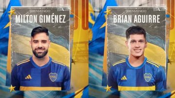 Boca anunció a Milton Giménez y Brian Aguirre como nuevos refuerzos