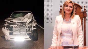 La intendente Norma Fuentes sufrió un violento accidente cuando regresaba a Santiago