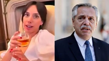 Alberto Fernández grabó a Tamara Pettinato en el sillón de Rivadavia