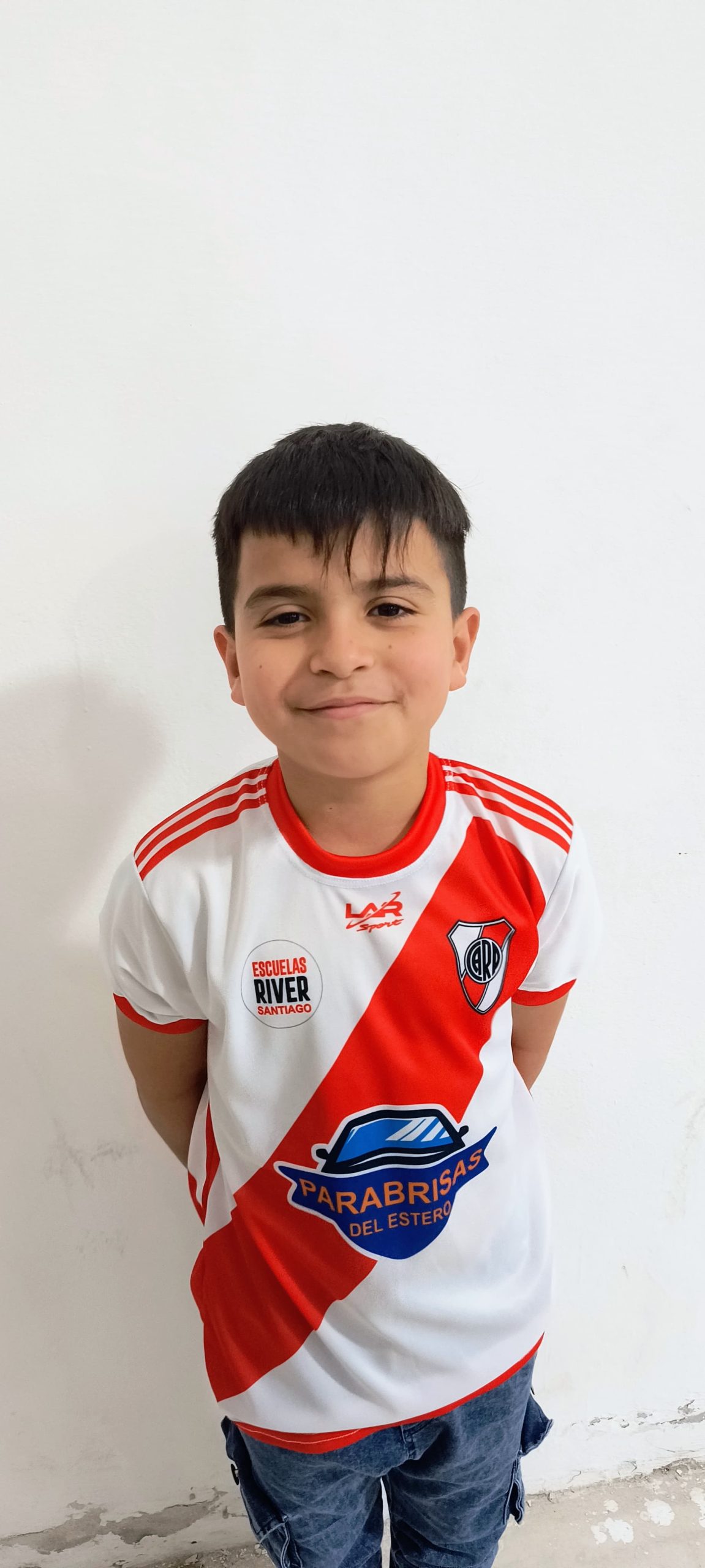 Máximo Peralta, uno de los pequeños que se sumó a la Escuela de River