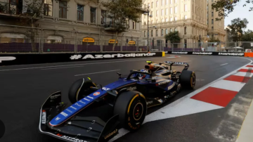 Franco Colapinto terminó 9° en su última práctica en Bakú por el GP de Azerbaiyán