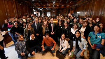 Zamora recibió a estudiantes de agrupamientos de itinerancia