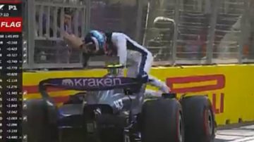 Video: Franco Colapinto chocó su Williams en la primera práctica del GP de Azerbaiyán