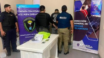 Detienen a un hombre que llegó a Nueva Esperanza con una mochila cargada con cocaína