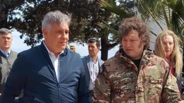 Milei se reunió con Llaryora y sobrevolaron las zonas afectadas por los incendios en Córdoba