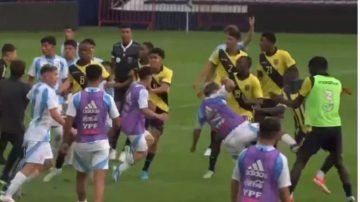 Batalla campal del Seleccionado argentino Sub-16 con sus pares de Ecuador