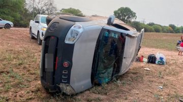 Villa La Punta: una mujer oriunda de Santa Fe volcó con su auto al intentar esquivar un perro