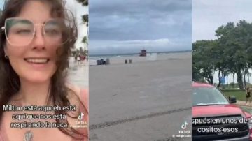 “Milton nos esta respirando en la nuca”: el desopilante relato de una influencer santiagueña recorriendo Miami horas antes del paso del huracán