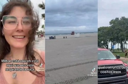 “Milton nos esta respirando en la nuca”: el desopilante relato de una influencer santiagueña recorriendo Miami horas antes del paso del huracán