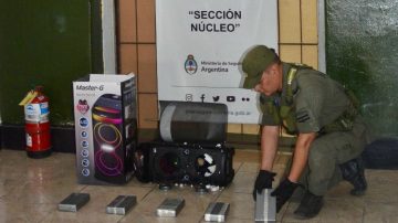 Narcotráfico: Descubren más de 5 kilos de cocaína en un parlante