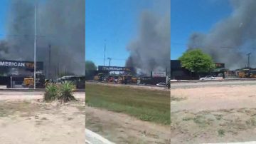 Terrible incendio de un depósito de chatarra causó pánico en vecinos y alarma en conductores