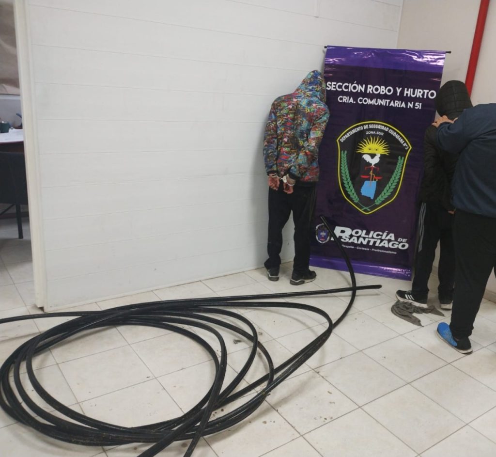 Detuvieron a dos hombres por el robo de cables en el Barrio Saint Germain
