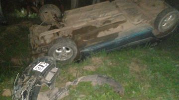 Susto en Tintina por aparatoso accidente en la Ruta 5