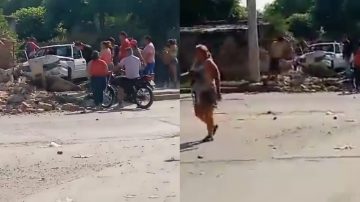 IMPACTANTE ACCIDENTE. Perdió el control de su auto y se estrelló contra una vivienda