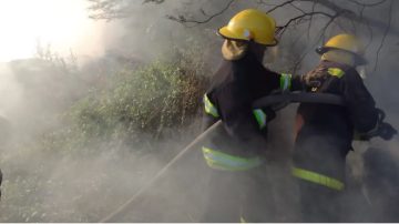 Pareja olvidó apagar una vela y el fuego consumió su precaria vivienda en la Ruta 34