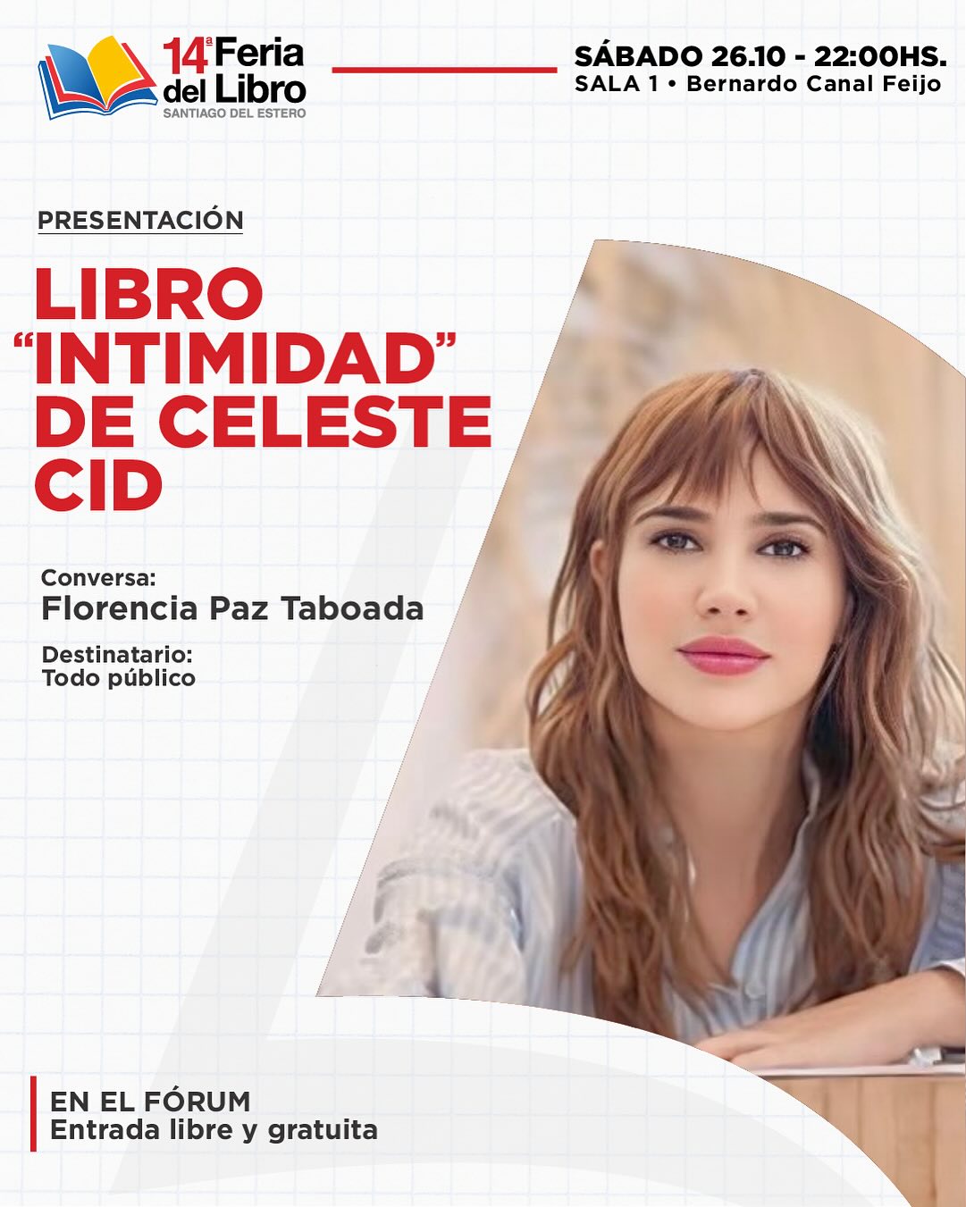 Celeste Cid se presentará este sábado