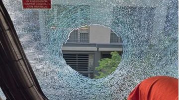 VIDEO. Hinchas de River apedrearon el micro en el que viajaban simpatizantes de Atlético Mineiro