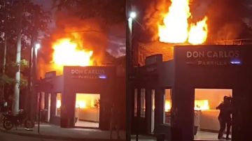 Voraz incendio de la conocida parrilla “Don Carlos” en plena Avenida Belgrano provocó caos y temor