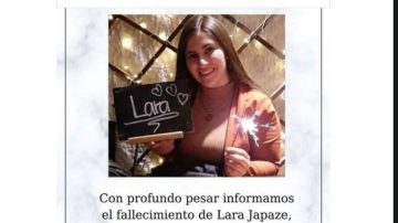 Mensajes de tristeza y conmoción por la muerte de Lara Japaze, la estudiante universitaria