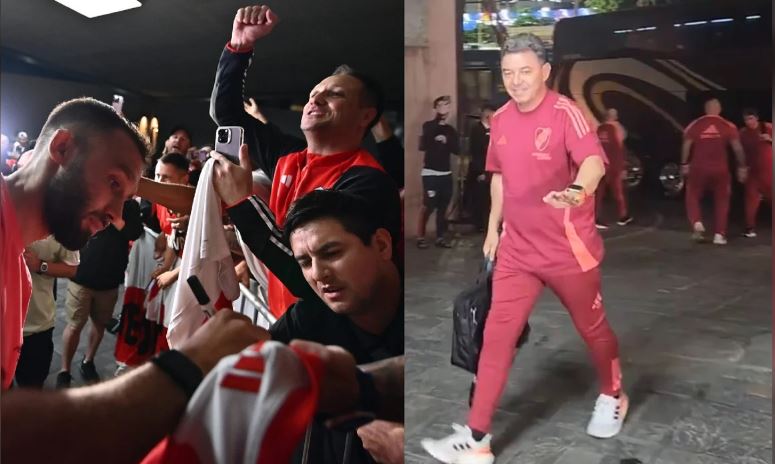 River ya llegó a Brasil para el duelo más importante ante Mineiro: así lo recibieron sus hinchas