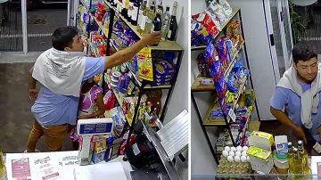 Video: usó a su hija de cómplice para robar un fernet en un negocio