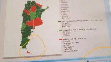 El Gobierno explicó por que no se incluyó a las Islas Malvinas en un mapa exhibido en un acto oficial