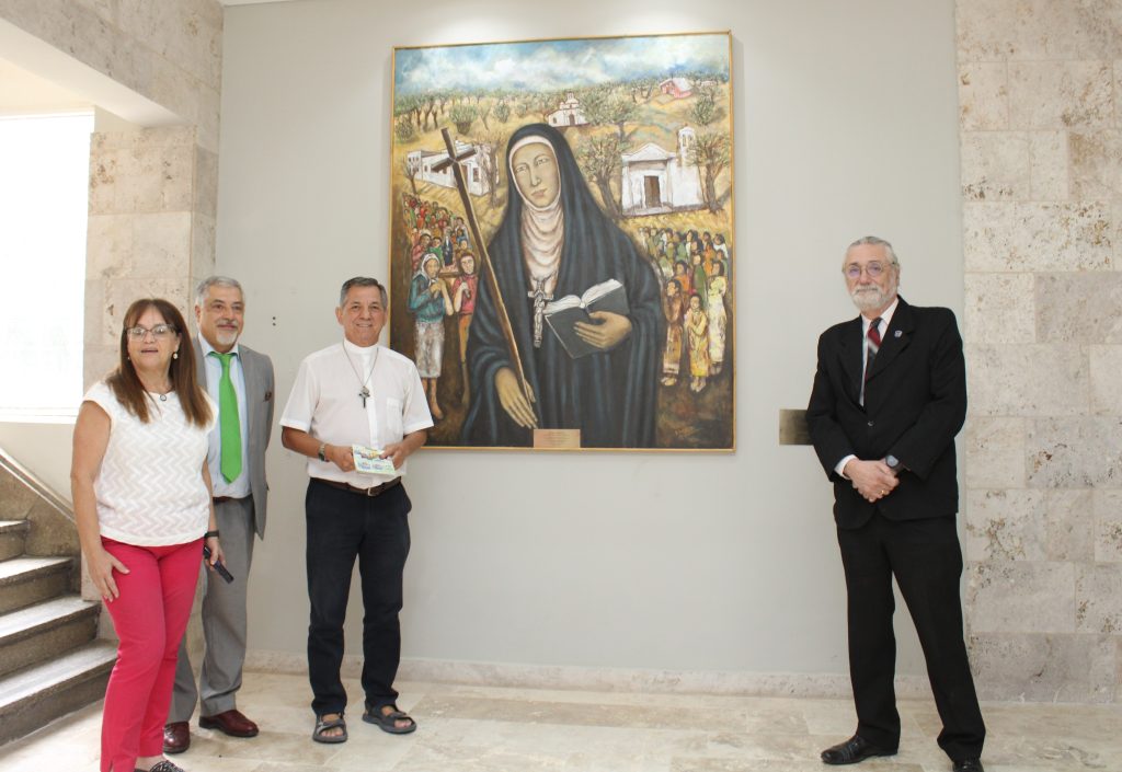 Bendicen una pintura con la imagen de Mama Antula en Tribunales