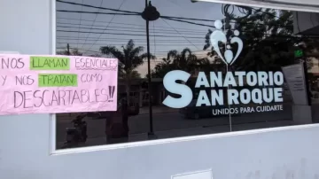 Trabajadores del Sanatorio San Roque inician paro de 24 horas en reclamo de mejoras salariales y condiciones laborales
