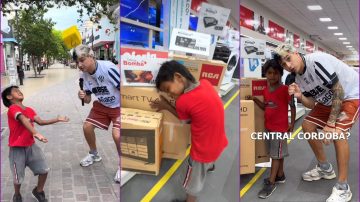 Un tiktoker le cumplió el sueño a un changuito y le regaló un Tv