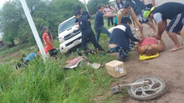 Hospitalizan a una bebé por un aparatoso choque en la Ruta 92