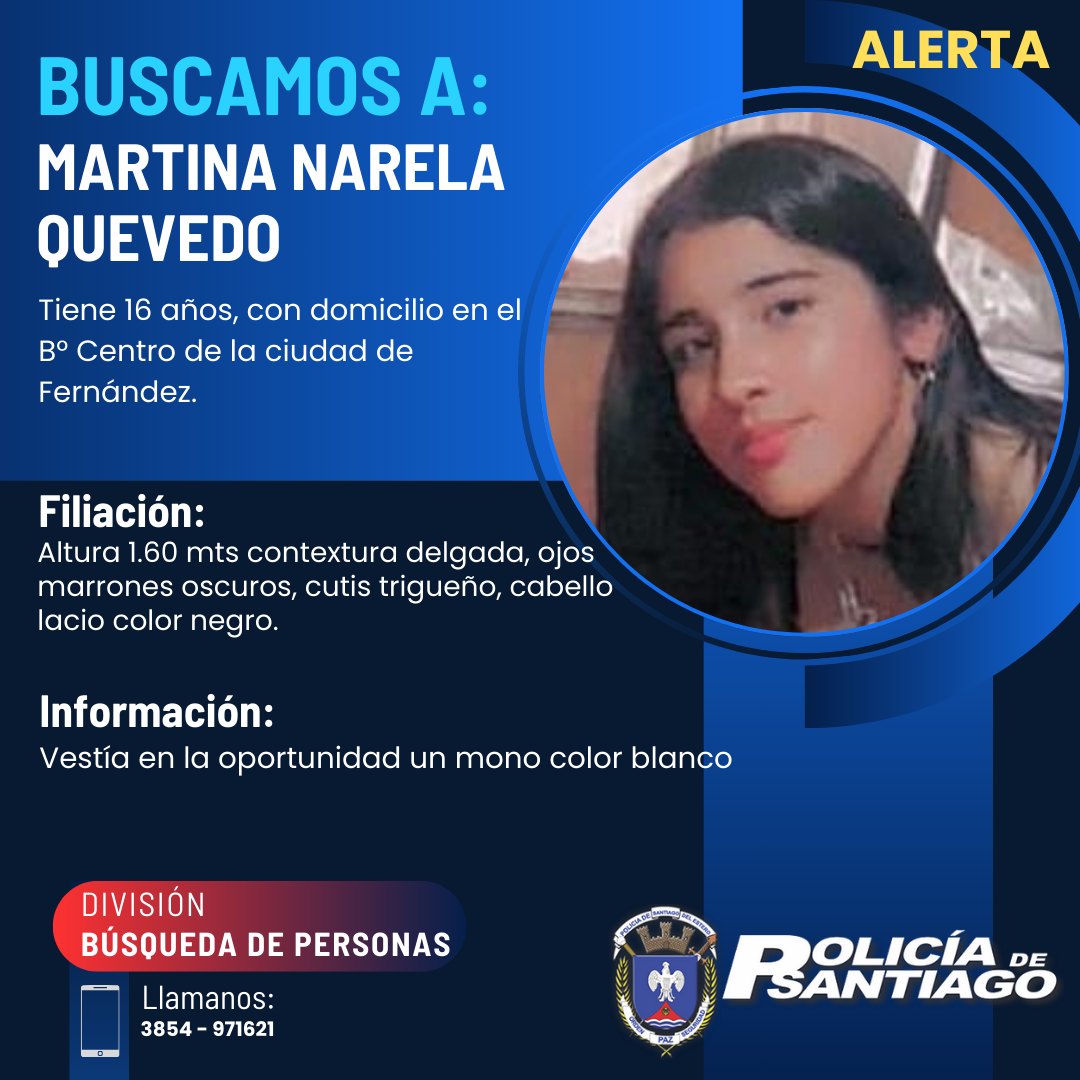 Buscan desesperadamente a una menor