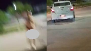 VIDEO | En plena Colón, un hombre bajó del auto como Dios lo trajo al mundo y acosó a una mujer