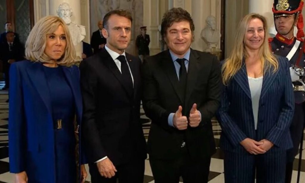 Javier Milei se reunió con Emmanuel Macron en Casa Rosada
