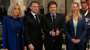 Javier Milei se reunió con Emmanuel Macron en Casa Rosada