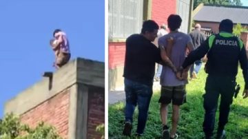 Máxima tensión por padre que amenazó con lanzarse del techo de la escuela con su hijo