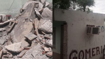El techo de una casa se vino abajo y solo por fortuna no hubo heridos