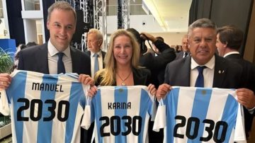 Karina Milei y “Chiqui” Tapia se mostraron juntos