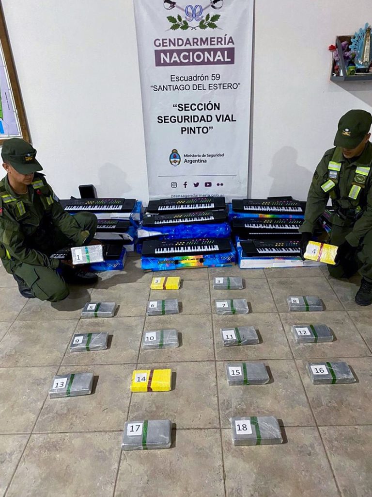 Ruta 34: detienen a una mujer en “tour de compras” con cocaína en tecladitos musicales