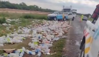 Impactante accidente en Ruta 9: un camión chocó a otro y milagrosamente no hubo heridos graves