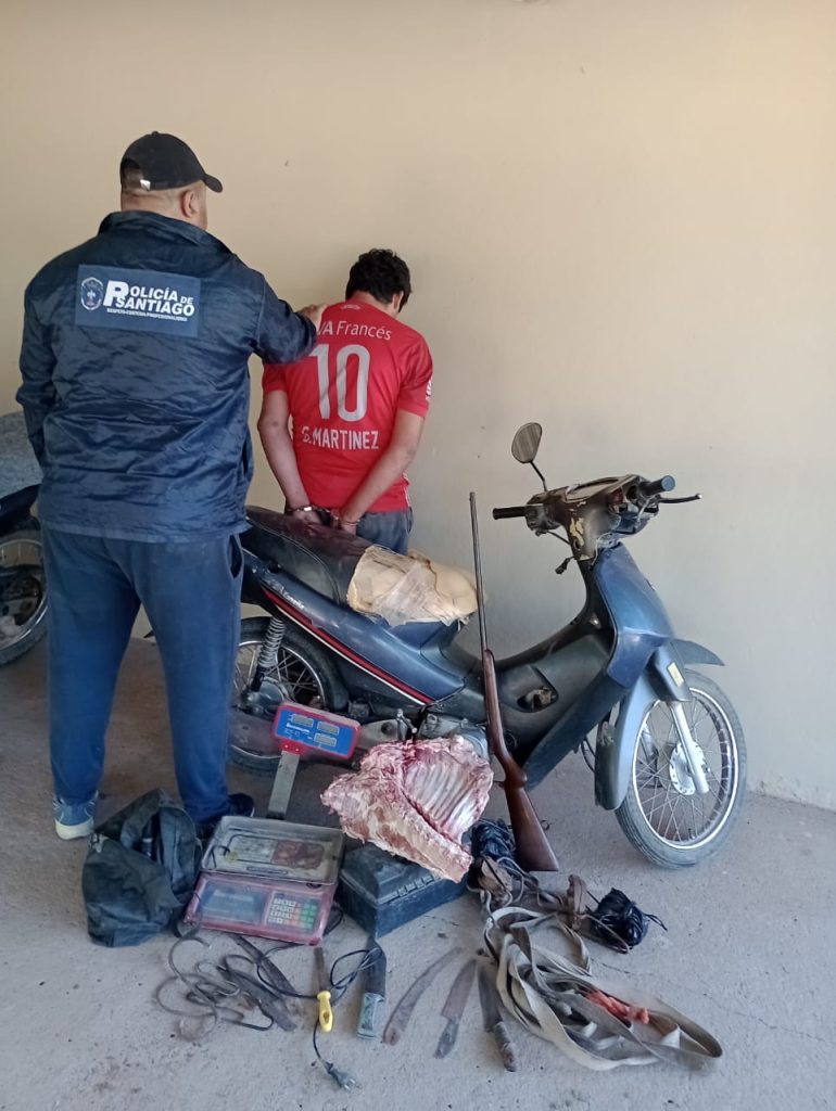 Secuestran armas y detienen a un hombre por hurto de ganado en Loma Grande