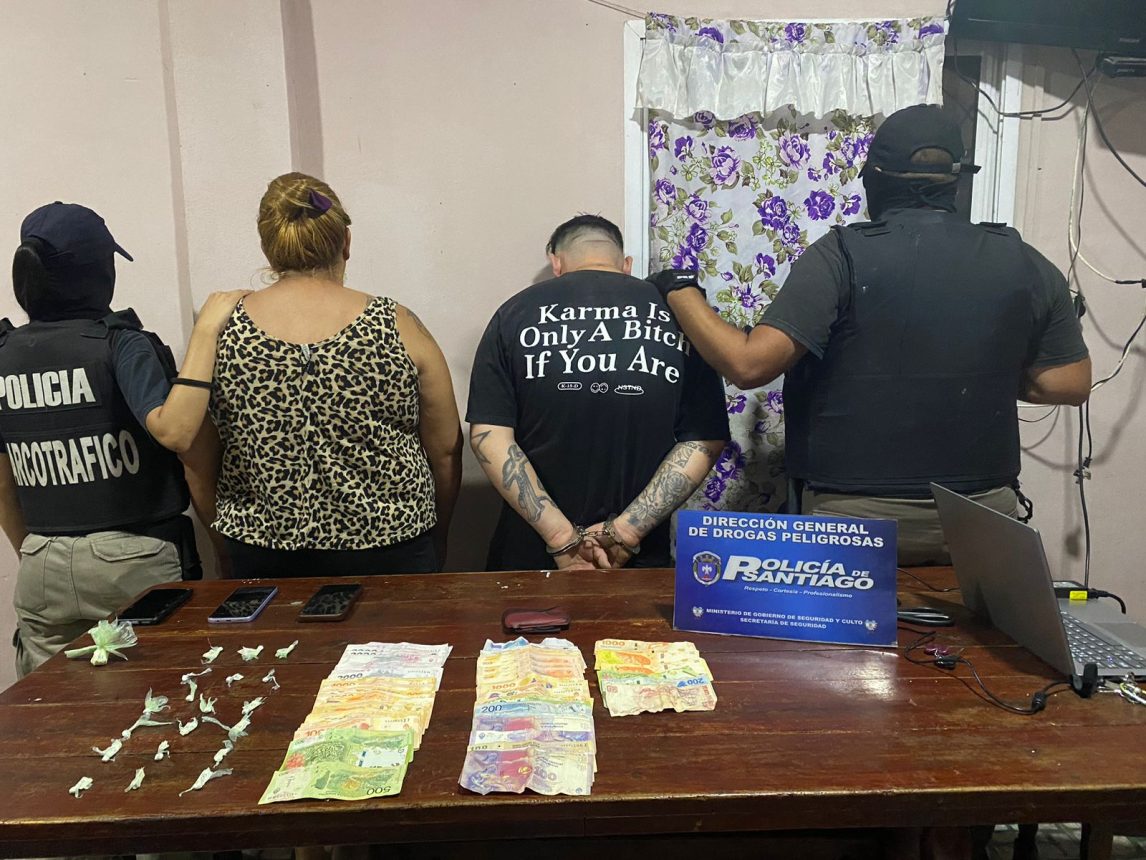 Desbaratan punto de narcomenudeo en La Banda con secuestro de drogas y dinero