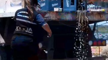 IMÁGENES SENSIBLES | Desechan miles de litros de vino, cerveza y vodka en un operativo policial