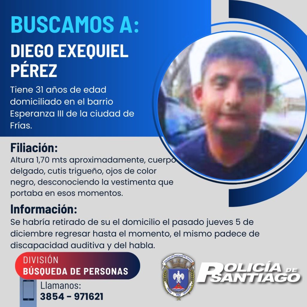 Buscan a un joven en Frías