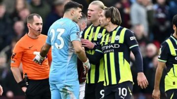 “Dibu” Martínez se cruzó con Grealish: fuerte pelea camino al vestuario