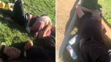 Indignante video | Una pareja ebria se quedó dormida y su bebé quedó expuesta al sol por horas