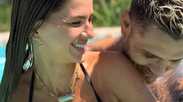 La romántica tarde de la China Suárez y Mauro Icardi en la pileta: “Exploto de amor”