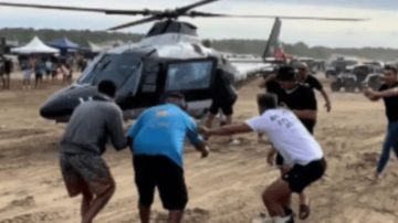 Un helicóptero aterrizó sin autorización en medio de una playa de Pinamar: quién es el piloto