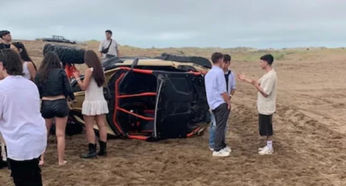Un hombre atropelló a un grupo de personas en la playa luego de discutir por el estilo de la música