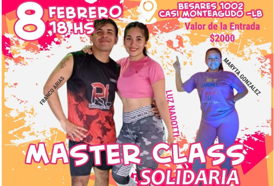 Invitan a la master class solidaria de zumba de la Asociación Civil Simi Sumaq